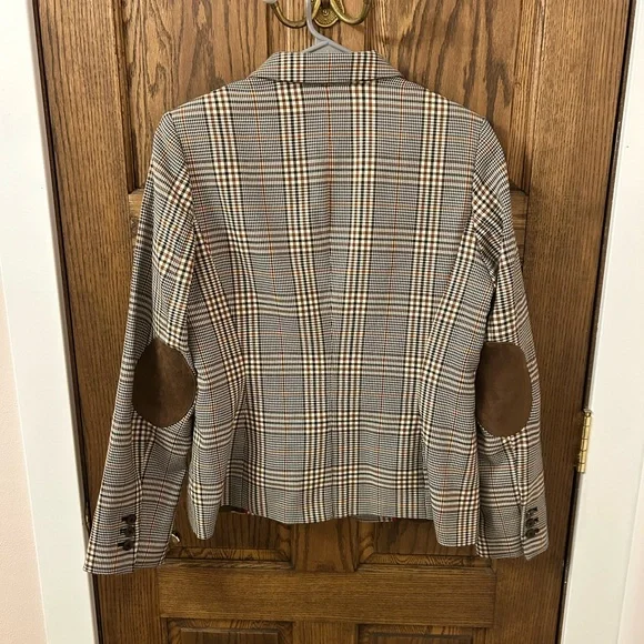 Tommy Hilfiger Plaid Blazer with Brown Accents Women’s Size 10 NWOT - Picture 8 of 8